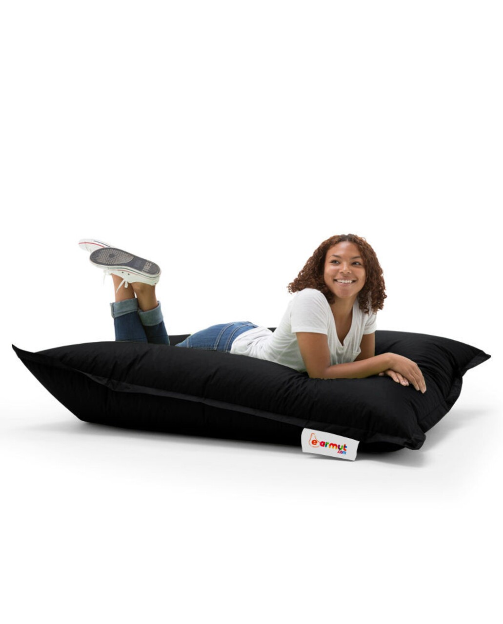 Fotoliu Puf, Bean Bag, Ferndale, 100 X 100 Cm, Poliester Impermeabil, Negru