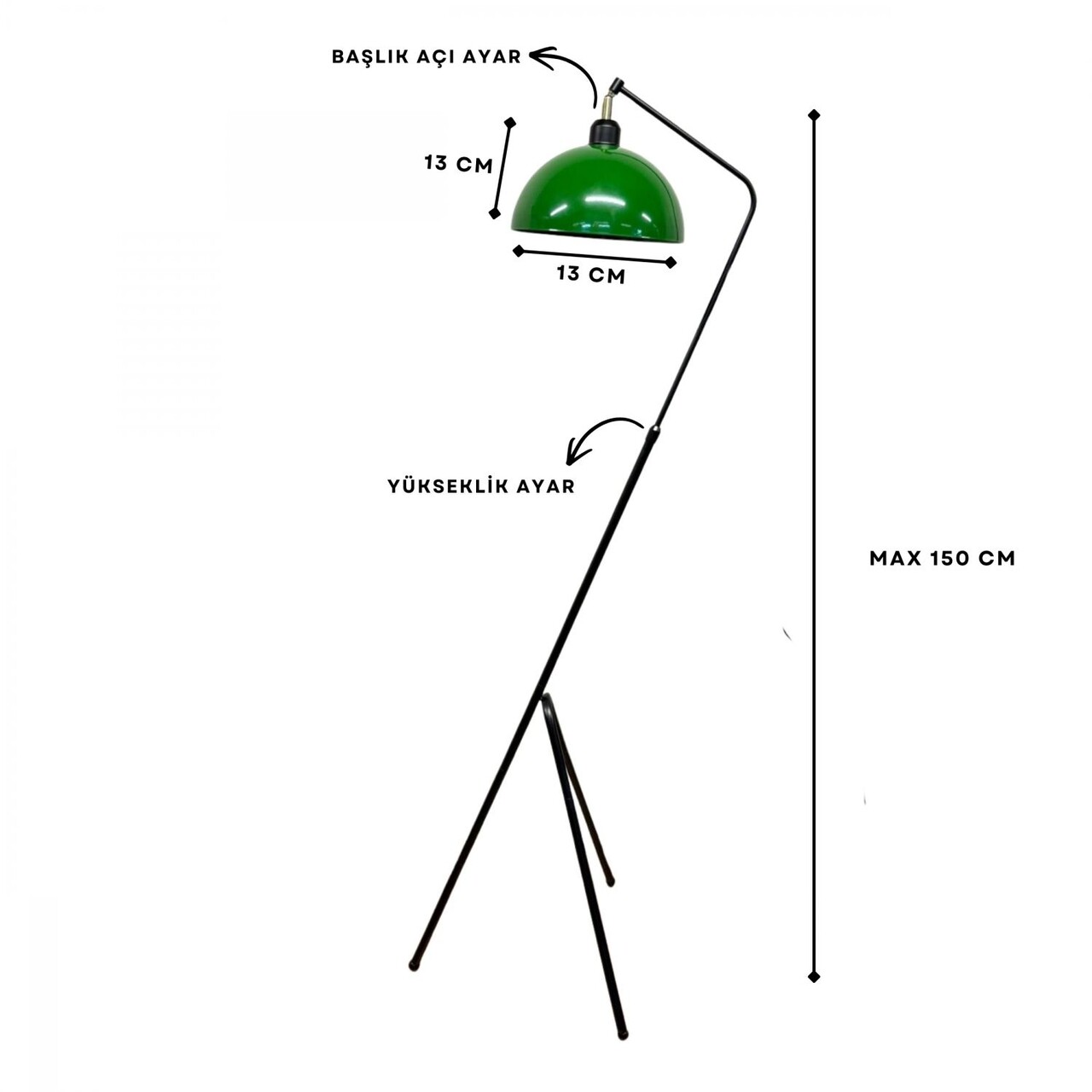 Lampadar, L'essentiel Maison, 780SGN2641, Verde/Negru - view 3