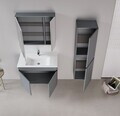 Set Dulap de Baie cu Chiuvetă și Oglindă (2 Piese), Hanah Home, Tivoli 85, Antracit mat