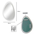 Oglinda decorativa, Neostill, Aqua Porto, 60x90 cm, Sticla temperata, Transparent