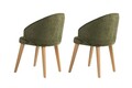 Set scaune 2 piese, Wayland, Bentley, Verde / Stejar deschis