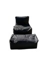 Set fotolii tip puf (2 piese), Pufito, 535PFT1216, Poliester, Negru