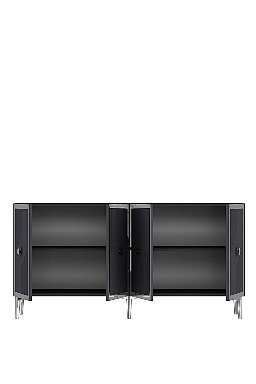 Consola, Hanah Home, Pega 150, 125x75x32 cm, Antracit / Argintiu — imaginea 7
