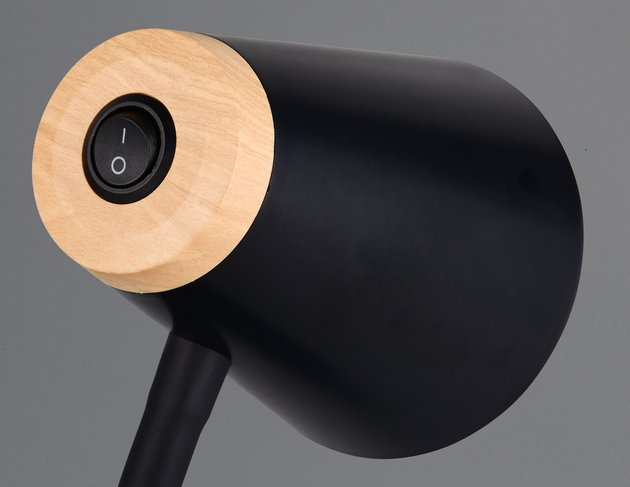 Lampa de masa Pongo, RL, 9.5x33 cm, 4.5W, 1x SMD, plastic, negru/natur