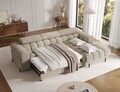 Coltar extensibil dreapta 3 locuri ELTAP, RT-18AU, Felro, 285x181x93 cm, lemn/poliester, bej inchis