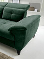 Coltar extensibil stanga 5 locuri ELTAP, LT-35RAQ, Inferne, 297x210x107 cm, lemn/poliester, verde inchis