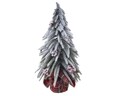 Decoratiune Mini tree, Decoris, 20x35 cm, verde/rosu