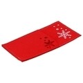 Set 6 suporturi din fetru pentru tacamuri, Tognana Stella di Natale, rosu