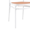 Scaun de gradina Juniper, Pakoworld, 40.5x51x86.5 cm, polipropilena cu protectie UV, alb/bej