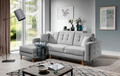 Coltar extensibil reversibil 3 locuri ELTAP, AsgL-23, Asgard, 248x162x93 cm, lemn/poliester, gri deschis