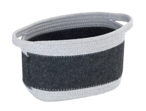 Cos depozitare, wenko, bea dark grey m, 24 x 16 x 16 cm, bumbac/poliester, multicolor