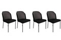 Set scaune 4 piese, Nmobb, Dore-150 V4, Metal, Gri/Negru