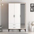 Dulap pentru haine, Hommy Craft, Kumsal RT, 120x47.5x201.4 cm, PAL, Nuc/Alb