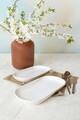 Set platouri servire, Hermia, 275KRM2653, Dimensiune: 28 x 14 cm (2 bucăți), Alb