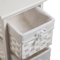 Dulap baie cu 4 cosuri Pompei, Versa, 29 x 25 x 82 cm, lemn, alb