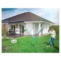 Uscator rotativ Leifheit, Linomatic 500 Easy, 50 m capacitate de uscare, aluminiu/plastic, argintiu/turcoaz