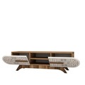 Comoda TV, Hommy Craft, Defne, 145x37x37 cm, PAL, Nuc/Alb