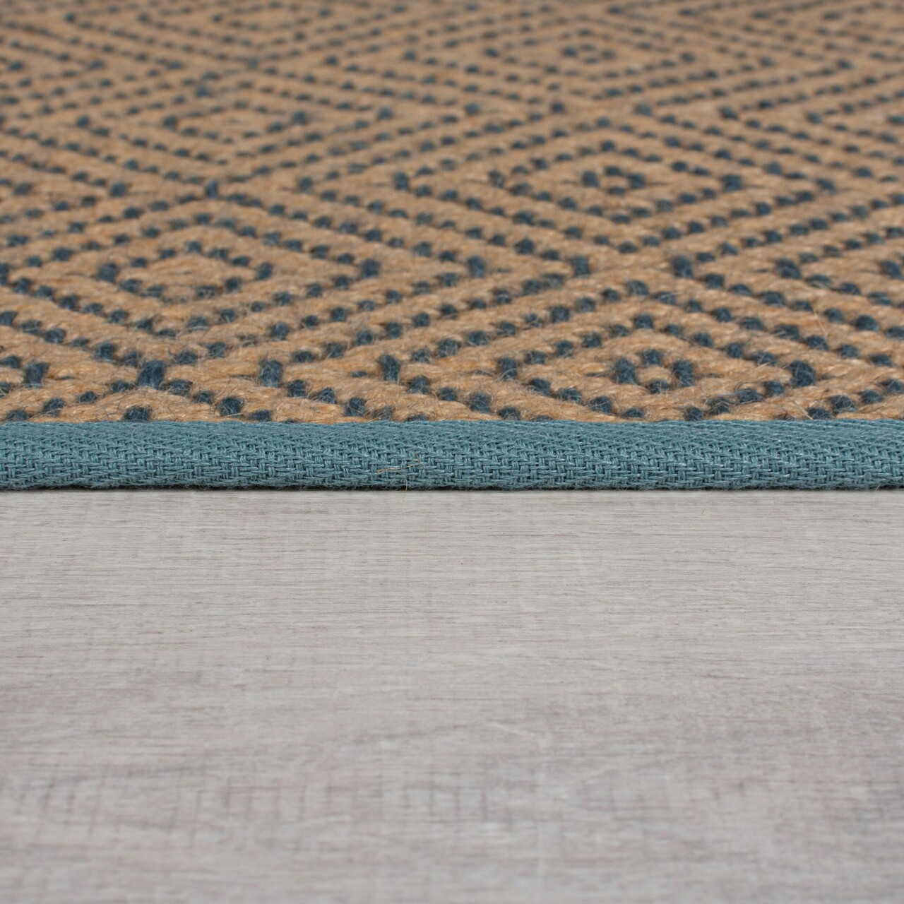 Covor Jute Diamond Blue, Flair Rugs, 120x170 cm, iuta, albastru