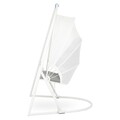 Leagan cu acoperis reglabil Kris, 146x121x189 cm, alb/gri