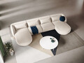 Coltar panoramic 5 locuri, Tulum, Cosmopolitan Design, 330x156x70 cm, catifea, bej deschis
