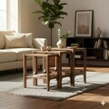 Set masute 3 piese, Hanah Home, CPT4740-50, PLACAJ CARPEN, Maro