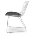 Scaun, Damio, L.52 l.62 H.77, metal/piele ecologica, negru/crom