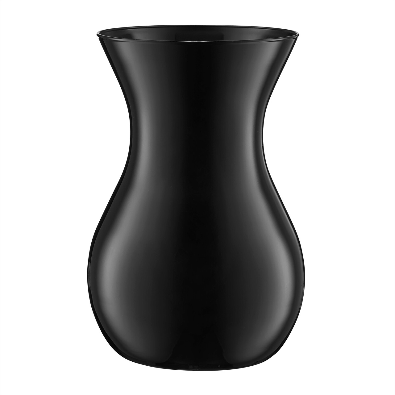 Vaza Black, Ambition, 18 cm, sticla, negru