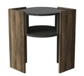 Masuta pentru living Marbel, Talon, 47.6 x 47.6 x 60 cm, walnut/gri/negru