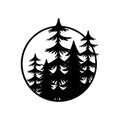 Decoratiune de perete, Trees, Dimensiune: 50 x 46 cm, Negru