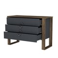 Comoda Bumerang, Tera Home, 110x44.8x76 cm, maro/antracit