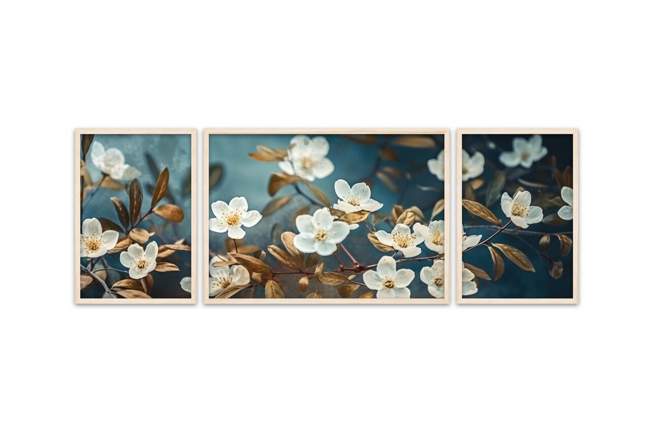 Set 3 tablouri decorative, Huhu312, Cadru: 100% LEMN MASIV (Grosime: 2 cm), Multicolor - view 3