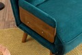 Canapea extensibilă cu 2 locuri, Futon, 859FTN2719, Metal , Verde petrol