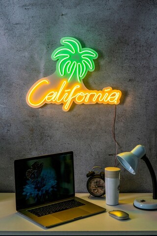 Decoratiune luminoasa LED, California, Benzi flexibile de neon, DC 12 V, Verde galben mezoni.ro