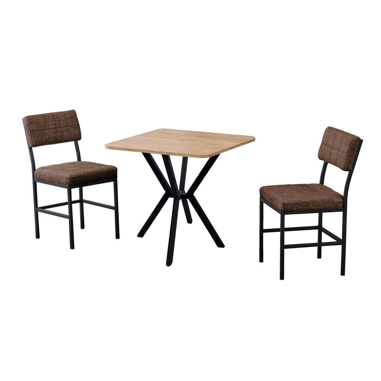 Set masa extensibila si scaune, 3 piese, Hanah Home, Dubai, Maro / Nuc - view 2