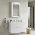 Set Dulap de Baie cu Chiuvetă și Oglindă (2 Piese), Hanah Home, Nest 91 v2, Alb mat