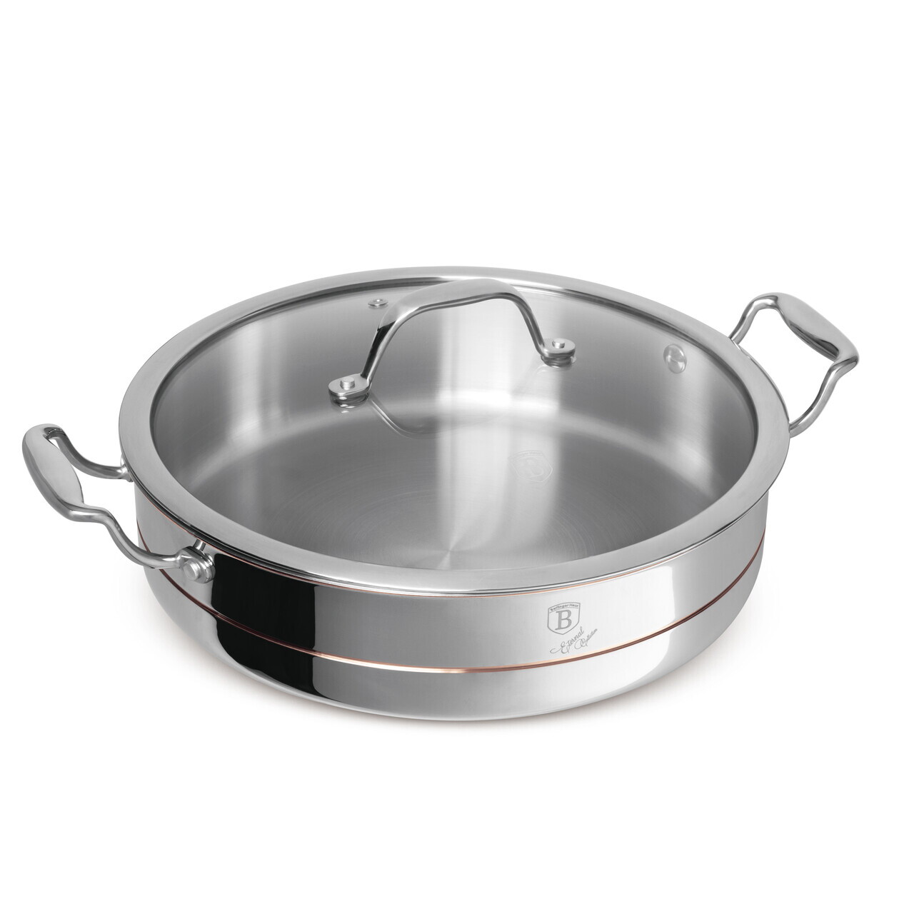 Oala cu capac Berlinger Haus, Copper Touch, 28 cm, inox, argintiu - imagine 10