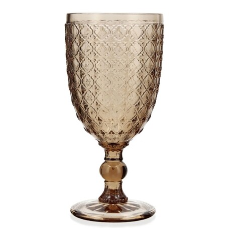 Set 6 pahare cu picior, Bidasoa, Gio, 300 ml, sticla, chihlimbar Bidasoa
