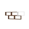 Raft pentru perete Armoni, Decormet, 101x22x37 cm, alb/maro
