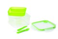 Caserola patrata cu capac, Snips, Lunchbox Green, 1.4 L, polipropilena, verde