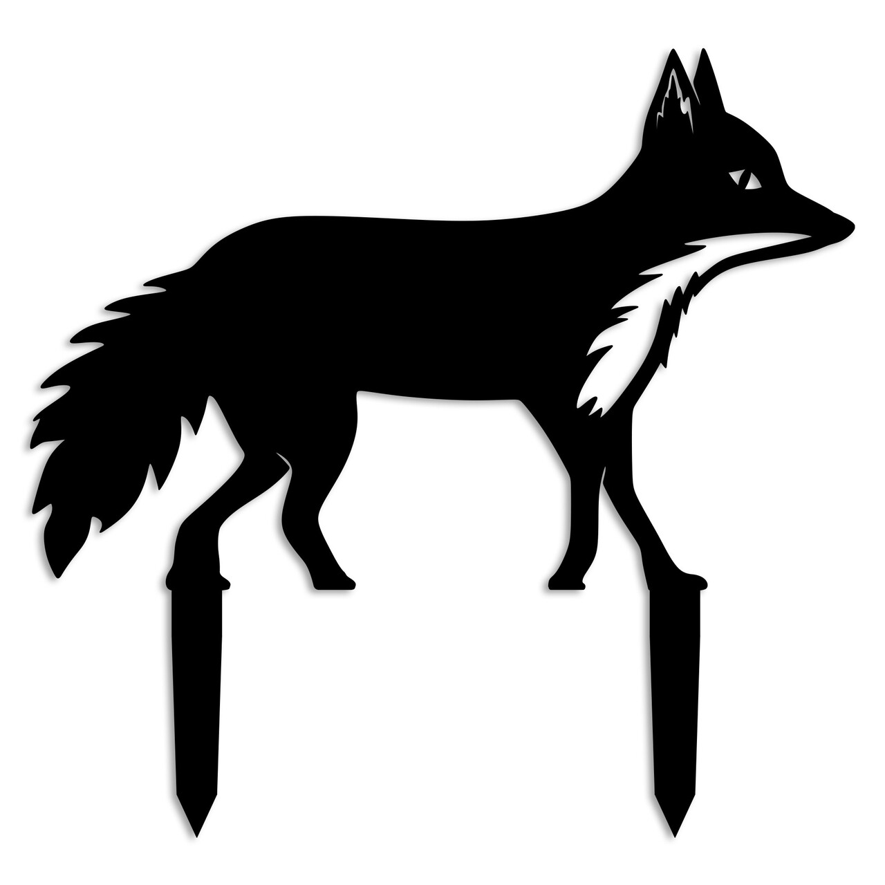 Obiect decorativ de grădină, Fox 01, 48x50 cm, Negru - view 4