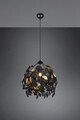 Candelabru Leavy, RL, 38x150 cm, 28W, 1x E27, metal, negru mat/auriu
