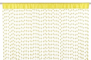 Perdea din snur Little Balls, Bizzotto, 140x280 cm, galben