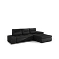 Coltar extensibil dreapta 4 locuri ELTAP, Ov27, Ottavio, 275x180x85 cm, lemn/poliester, negru
