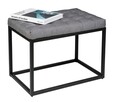 Bancuta, Wenko, Amandola, 59 x 45.5 x 39 cm, metal/poliester, gri/negru