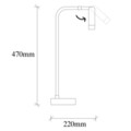 Lampa de masa, Opviq, 892OPV1126, Metal, Negru