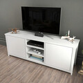 Comoda TV, Retricy, Otis, 140x35.3x50.8 cm, PAL, Alb