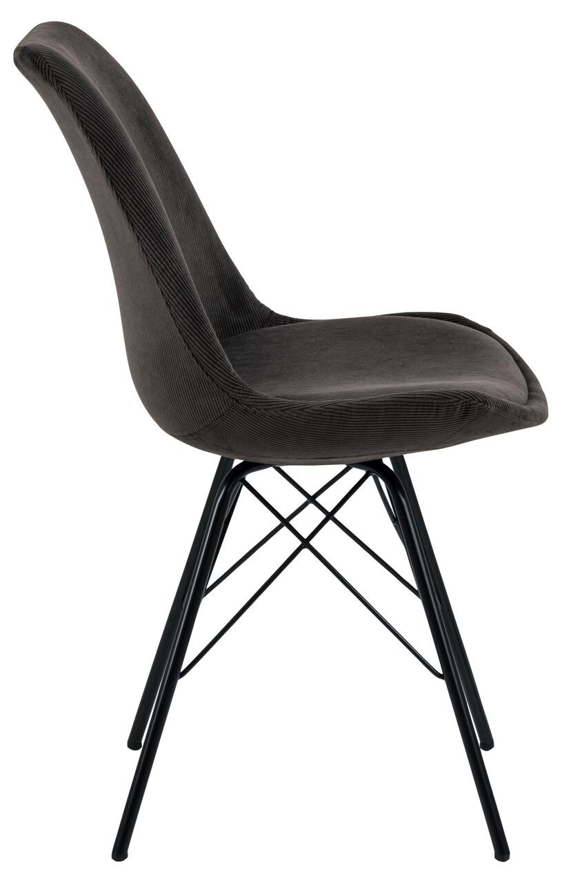 Scaun Eris, Actona, 48.5x54x85.5 cm, tesatura corduroy/otel, antracit - view 7