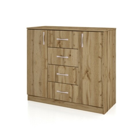 Comoda, Bedora, City 3004, dakota, 100 x 43.5 x 91 cm, PAL, maro deschis