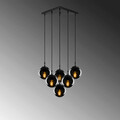 Lustra, Tatum, 584TTM1167, Metal, Negru / Fume