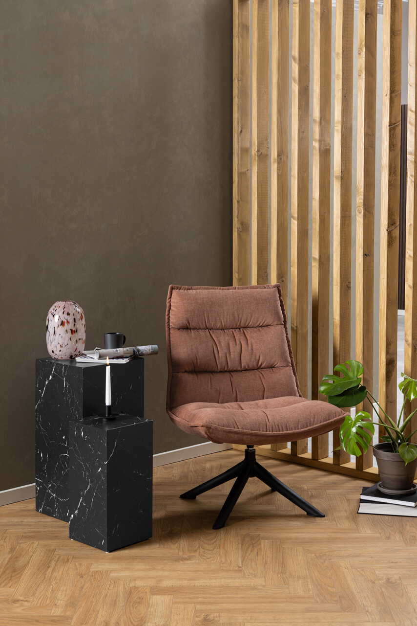 Fotoliu Blizzard, Actona, 70x80x98 cm, rotativ, tesatura Chenille/otel, rosewood - view 7